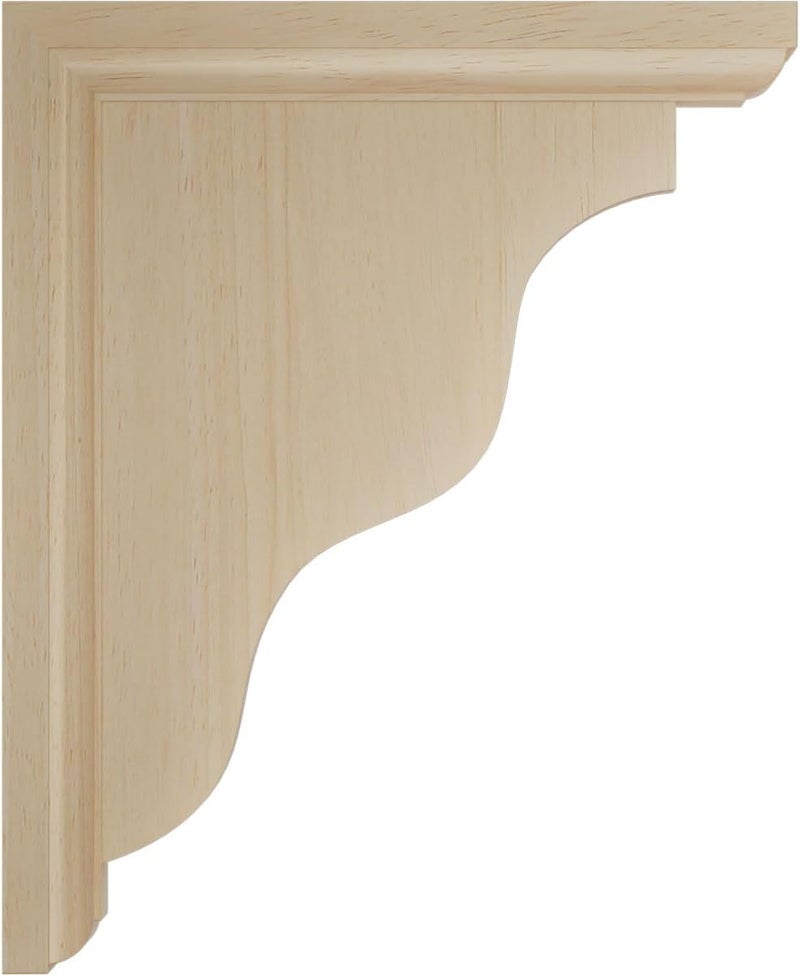 Ekena Millwork BKT01X09X11HARW حوامل هاملتون التقليدية من الخشب، 1 1/2" عرض x 9" عمق x 11" ارتفاع، خشب مطاطي - Image 2